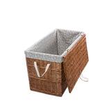 Natural Finish Wicker Trunk Baby Nursery Toys Blanket Storage Chest Basket Box