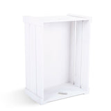 Pure White Lovely Heart Handle Wooden Crates Storage Shelves Box Christmas Gift