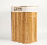 Bamboo Wicker Foldable Laundry Basket Bag Bathroom Storage Toy Collection Box