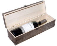 Wooden Wine Box Bottle Holder Wine Gift Package Metal Clasp