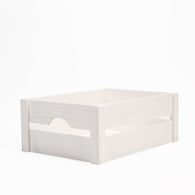 Pure White Wooden Apple Crate Retail Display Shelf Storage Box Gift Hamper