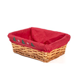 3 X Honey Wicker Hampers With Liner Retail Display Tray Christmas Gift Basket