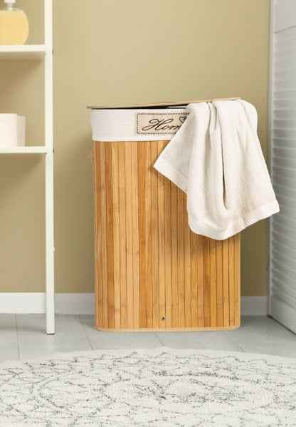 Bamboo Laundry Basket with Lining