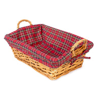 Traditional Rectangle Bread Wicker Basket Christmas Gift Hampers Retail Display