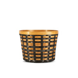 Natural Bamboo Indoor Planter Flower Pot Storage Basket With Lid Balcony Planter