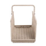 Rattan Heavy Duty Fireplace Log Basket Wood Basket Log Holder Blanket Basket
