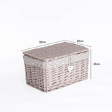 Light Grey Paint Range Home Bathroom Storage Wicker Basket Trunk Gift Hamper
