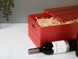 Wooden Crate with Detachable Lid Storage Box Gift Hamper Retail Shelve Box