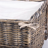 Premium Wicker Trunk Baby Nursery Toys Blanket Storage Chest Basket Box Bedside