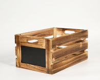 Natural WoodenCrate With Blackboard Retail  Dec Display Storage Box Gift Hamper