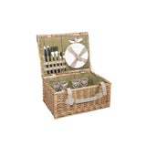 Luxury Filled Wicker Picnic Hamper Outdoor Dinning Gift Hamper Picnic Basket,4 P