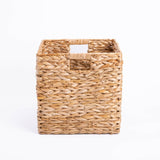 Natural Water Hyacinth Wicker Open Storage Basket Home Collection Cushion Basket
