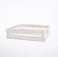 BH Shallow Wooden Crates With Handles x 2