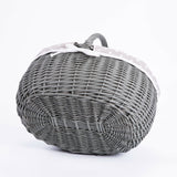Natural Wicker Kitchen Fruit Storage Basket High Handle Shopping Gift Basket