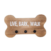 Live Bark Walk Wall Hook Dog Leash Key Holder Wall Shelve Dog Lover Home Decor