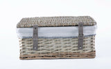 Wicker Storage Hamper With Lid With Liner Gift Hamper Wicker Basket Storage