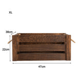 Strong Rope Handle Display Storage Wooden Crate shelve Box Christmas Gift Hamper