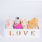 Pack of 3 LOVE Featured Wooden Crate Wooden Tray Storage Box Cabinet Organizer