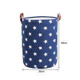 Star Pattern Fabric Laundry Hamper Laundry Bag Storage Box Wardrobe Organizer
