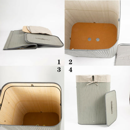 Bamboo Laundry Basket with Lining