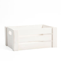 Oval Cutout Handle Wooden Crates Storage Box Rack Shelves Christmas Gift Box