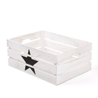 Star Paint Wooden Crates Retail Display Shelf Box Storage Christmas Gift Hamper