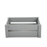 Grey Wooden Crate With Handles Storage Box Shelve Box Christmas Gift Hamper