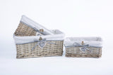 Natural Wicker Storage Gift Hamper Shelf Basket with Lining Gift Hampers Storage