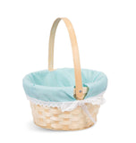 Wicker Basket Kid Child Party Flower Craft Easter Egg Hunt  New Born Gift Basket