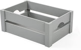 BH Grey Wooden Crate With Handles Storage Box Shelve Box Christmas Gift