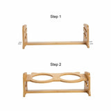 BH Solid Bamboo Height Adjustable Raised Pet Double Feeding Stand(2 bowls)