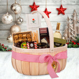 Christmas Gift Hampers Wedding Flower Basket with Bow Kid's Shopping Basket