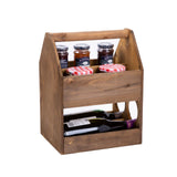 Wooden Wine Holder Dinning table Organizor House Warming Gift Basket