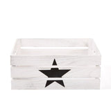 Star Paint Wooden Crates Retail Display Shelf Box Storage Christmas Gift Hamper