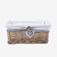 Natural Wicker Storage Gift Hamper Shelf Basket with Lining Gift Hampers Storage