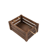 Strong Rope Handle Display Storage Wooden Crate shelve Box Christmas Gift Hamper
