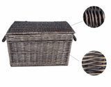Vintage Wicker Trunk Baby Nursery Toys Blanket Storage Chest Basket Box Bedside