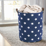 Star Pattern Fabric Laundry Hamper Laundry Bag Storage Box Wardrobe Organizer