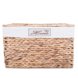 Water Hyacinth Wicker Trunk Nursery Toy Blanket Storage Chest Basket Box Bedside