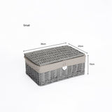 Grey Painted Lid Wicker Storage Collection Christmas Gift Hamper Wicker Basket