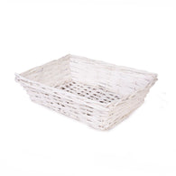 Pure White Wicker Trays Retail Display Christmas Gift Hampers Gift Packing