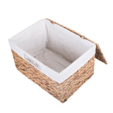 Water Hyacinth Wicker Trunk Nursery Toy Blanket Storage Chest Basket Box Bedside