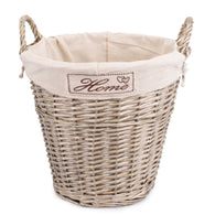 Home Label Wicker Laundry Log Basket Home Collection Kids Toys Storage Lined