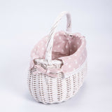 Handbag Shaped High Handle Wicker Shopping Baskets collection Gift Hamper Fabric