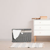Grey Paint Collection Home Bathroom Storage Wicker Basket Trunk Gift Hampers