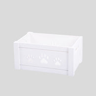 White Pet Wooden Storage Crates Toys Box Pet Gift Hamper Collection
