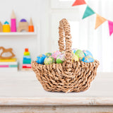Grassrope Wedding Flower Girls Basket Easter Egg Hunting Basket Toy Shopping Basket Gift Basket