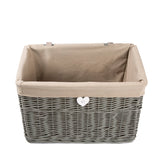60L Rattan Storage Trunk Bedroom Storage Box Bathroom Storage Laundry Basket Wicker Storage Basket With Lid With Linner