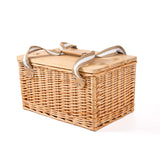 Luxury Fitted Wicker Picnic Basket For 4 With Portable Table/Cooler Bag/Cutlery Set/Plates